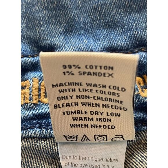 AMERICAN RAG  JUNIORS 1/25 PAPER BAG WAIST SHORTS MEDIUM WASH - Picture 7 of 11